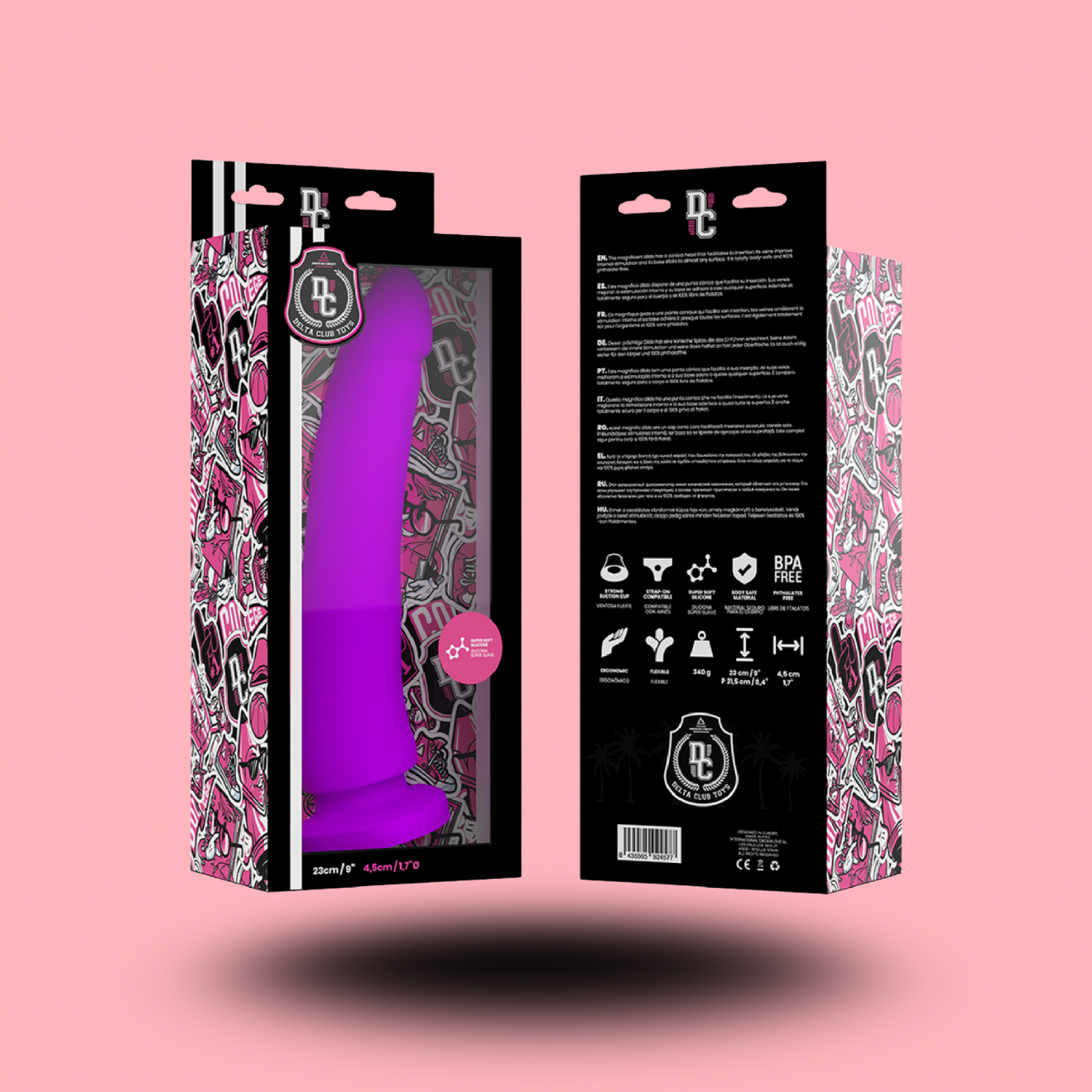 DELTA CLUB - TOYS GODE MÉDICAL LILAS SILICONE 23 CM -O- 4.5 CM