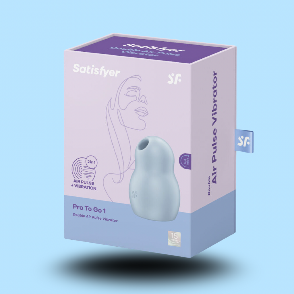 SATISFYER - STIMULATEUR ET VIBRATEUR DOUBLE AIR PULSE PRO TO GO 1 ROUGE