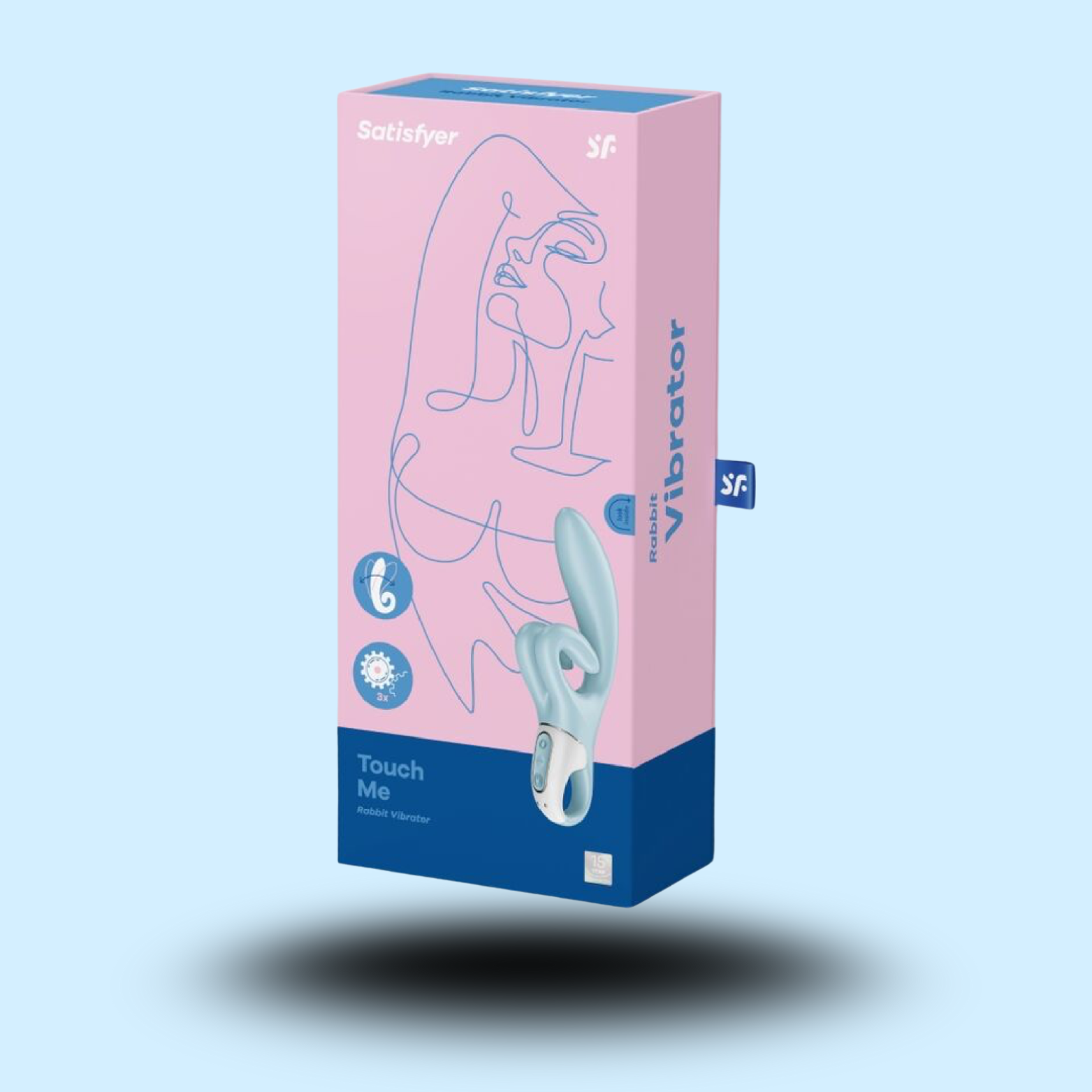 SATISFYER - VIBRATION DE LAPIN TOUCH ME BLEU