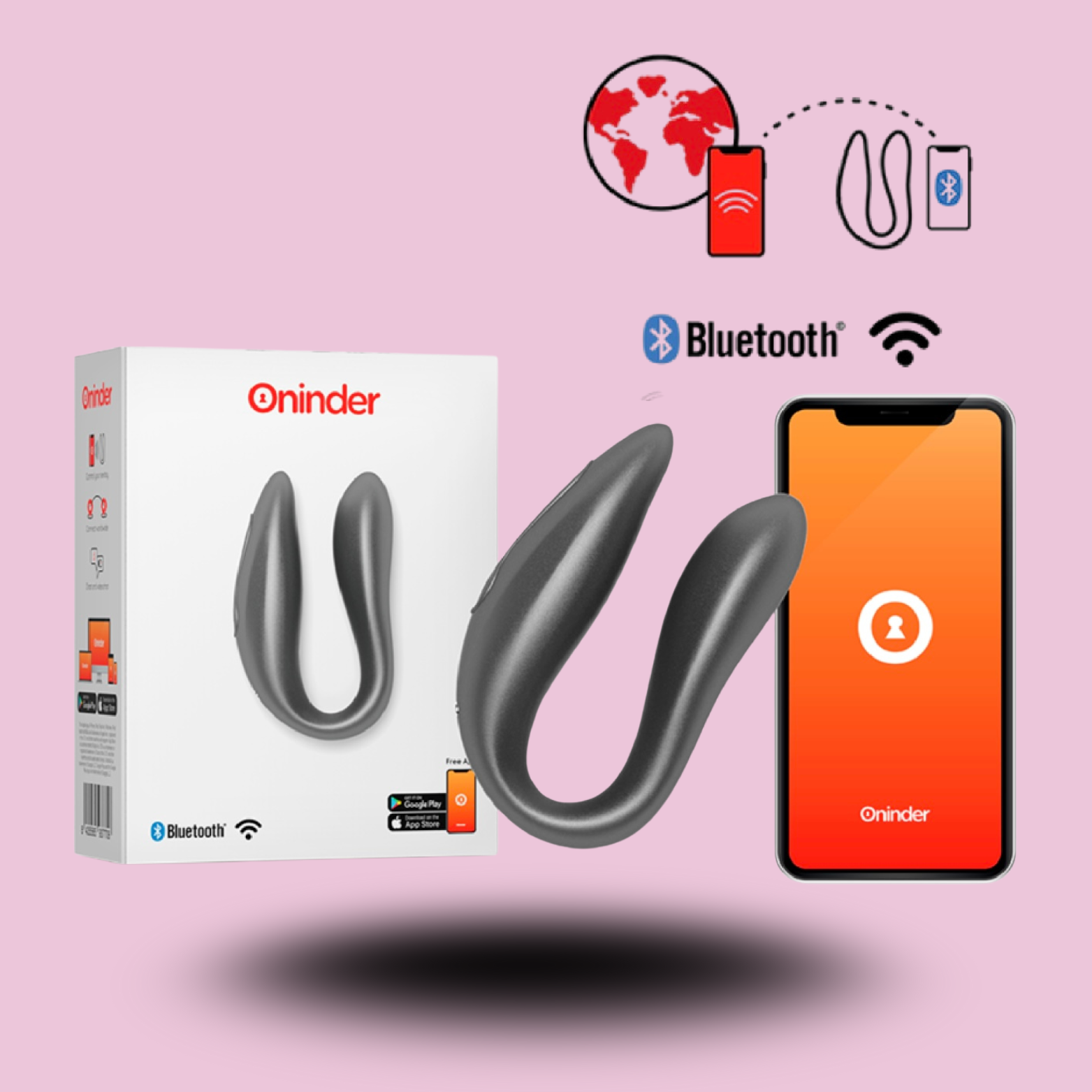 ONINDER - LISBOA G-SPOT & CLITORAL STIMULATEUR NOIR - APPLICATION GRATUITE