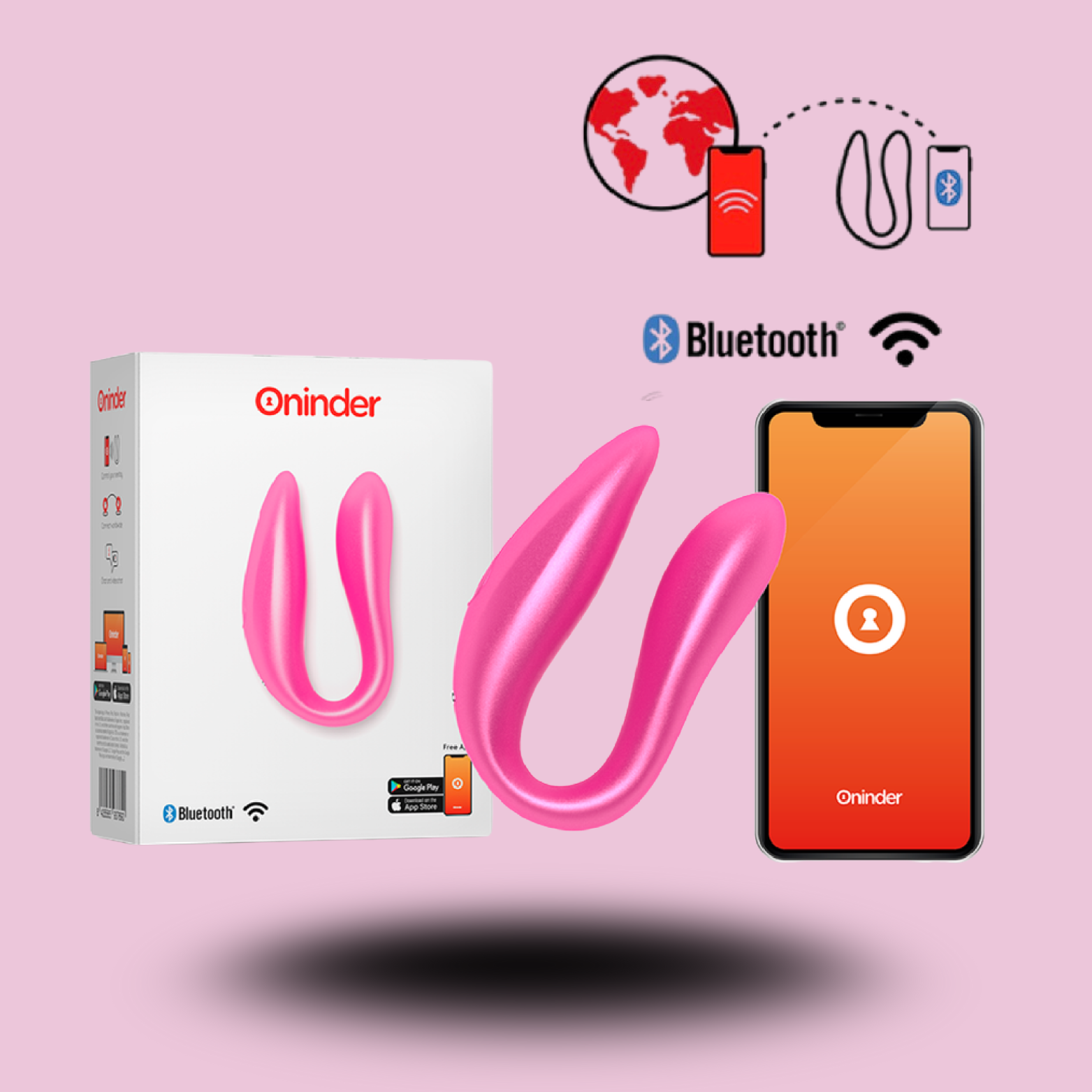 ONINDER - LISBOA G-SPOT & CLITORAL STIMULATEUR NOIR - APPLICATION GRATUITE