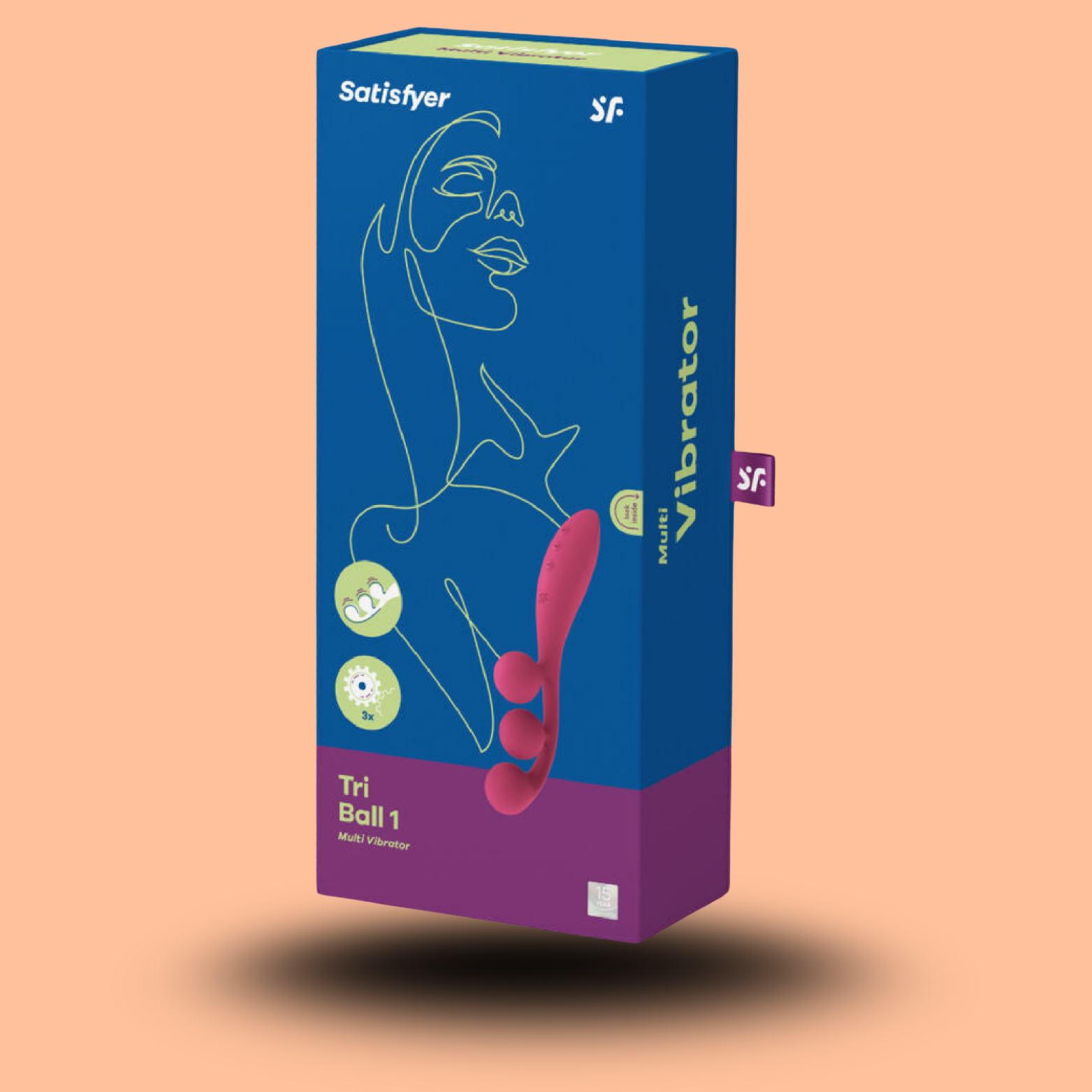 SATISFYER - VIBRATEUR MULTI TRI BALL 1 ROUGE