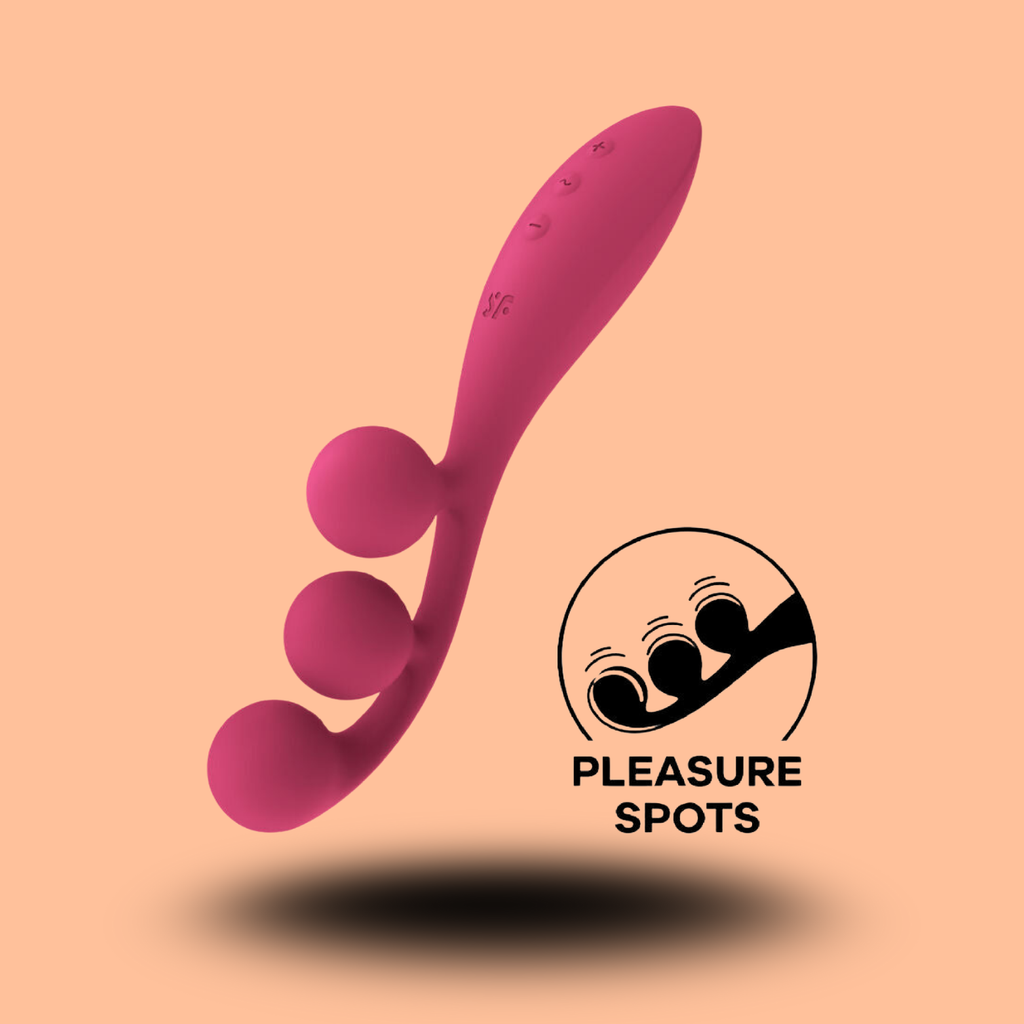 SATISFYER - VIBRATEUR MULTI TRI BALL 1 ROUGE