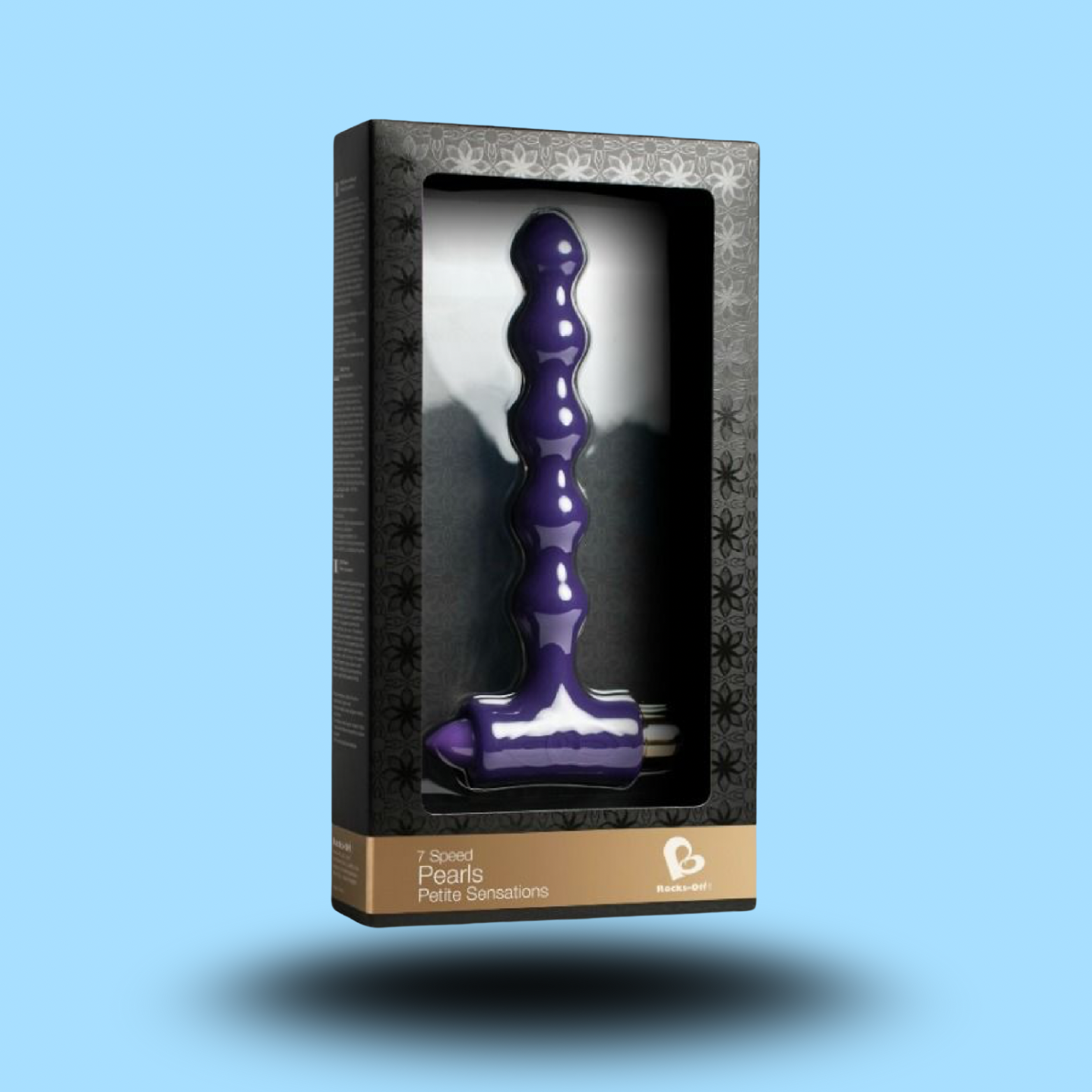 ROCKS-OFF - PLUG ANAL AVEC VIBRATION ET PERLES RIVERLES PETITE SENSATIONS