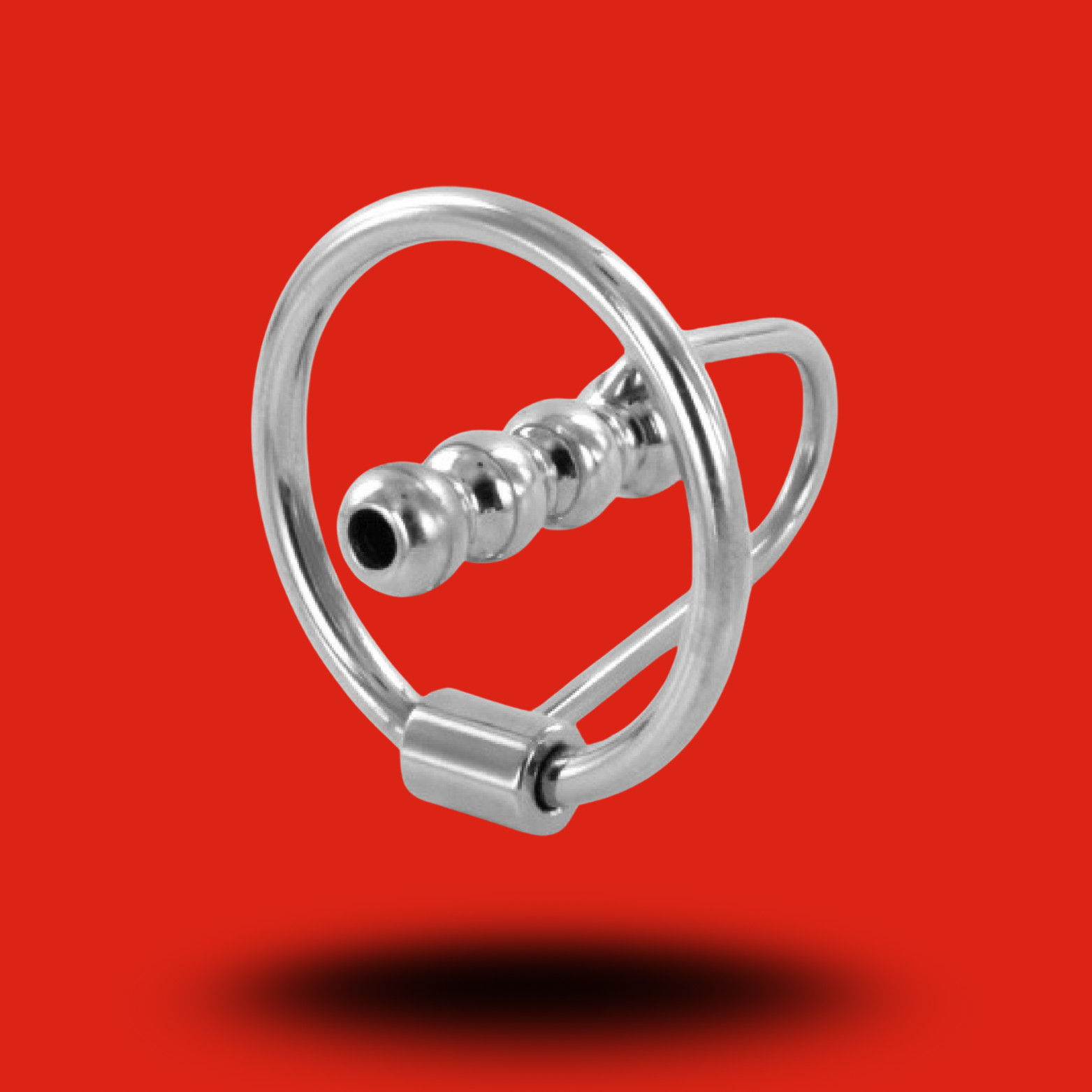 METAL HARD - ANNEAU DE GLAND EN AVEC BOUCHON URÉTRAL 30MM