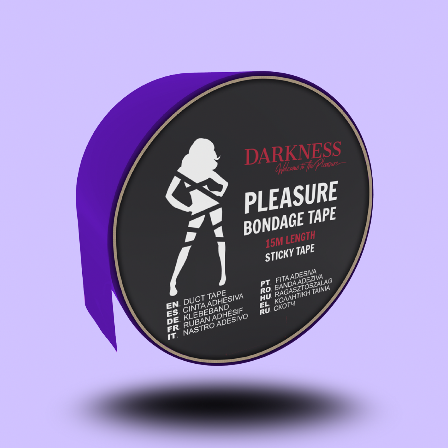 DARKNESS - RUBAN ADHÉSIF BONDAGE LILAS 15M