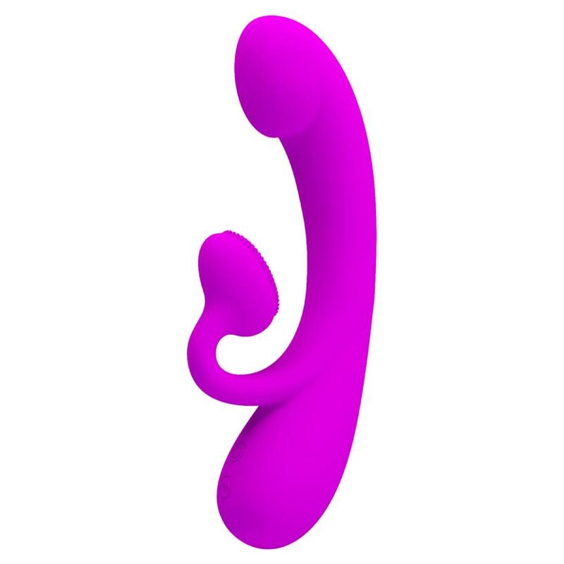 PRETTY LOVE - VIBRATEUR SINCÈRE ET ONDES STIMULANTES CLITORIDIENNES SILICONE VIOLET