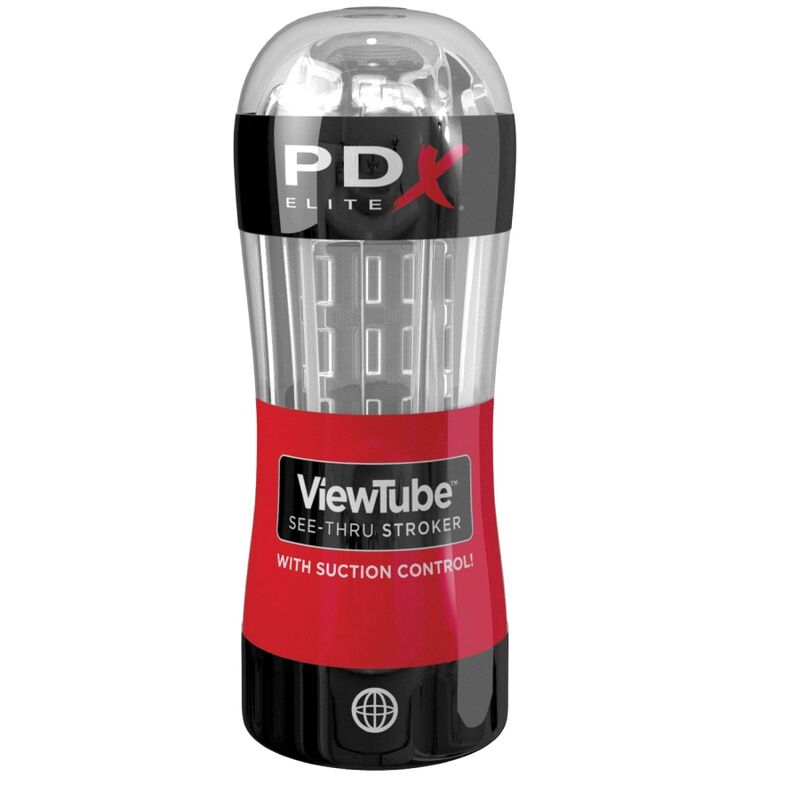 PDX ELITE - MASTURBATEUR STROKER CONTRÔLE DU TUBE DE VUE ONDES STIMULANTES TRANSPARENTES