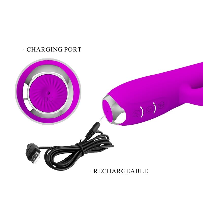 PRETTY LOVE - VIBRATEUR REGINA - ONDES STIMULANTES RECHARGEABLES VIOLET