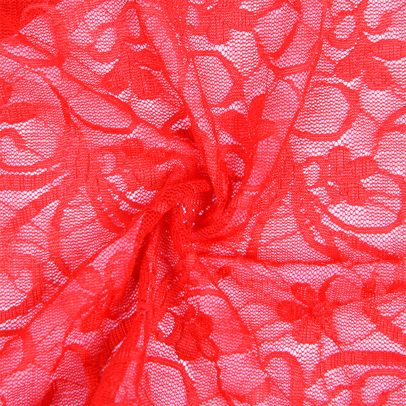 SUBBLIME - 954208 BABYDOLL EN DENTELLE À BRETELLES RÉGLABLES ROUGE S/M