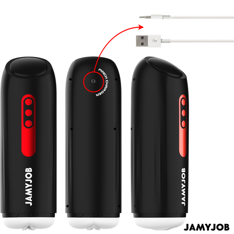 JAMYJOB - MASTURBATEUR VAGIN AUTOMATIQUE PHANTOM 5 MODES ONDES STIMULANTES ET POUSSÉE