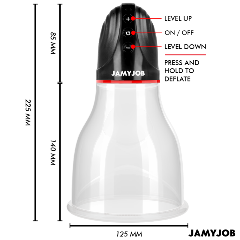 JAMYJOB - XPAND LITE POMPE À TESTICULES AUTOMATIQUE 3 NIVEAUX D'ONDES STIMULANTES GRIS