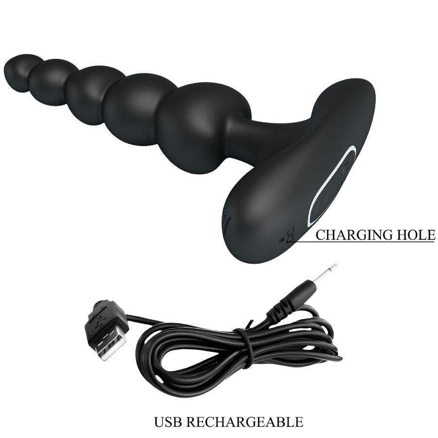 PRETTY LOVE - VIBRATEUR ANAL CORBAN 10 VIBRATIONS NOIR