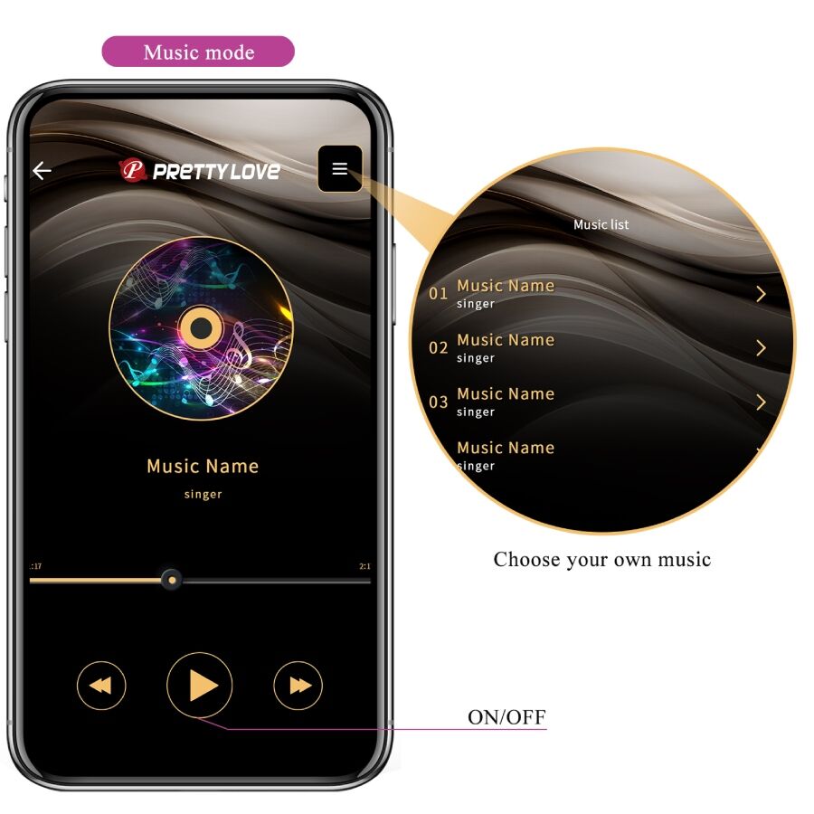 PRETTY LOVE - VIBRATEUR CONTRÔLÉ PAR APPLICATION LEVIATHAN VIOLET