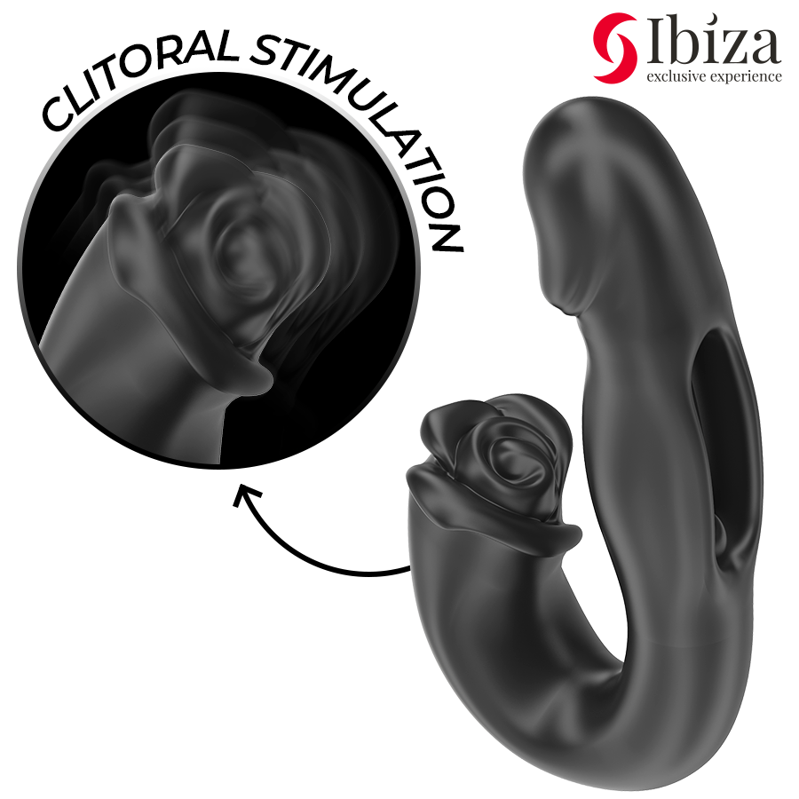 IBIZA - ROSE VIBRATEUR EFFET FLICKING ET STIMULATEUR DE CLITO