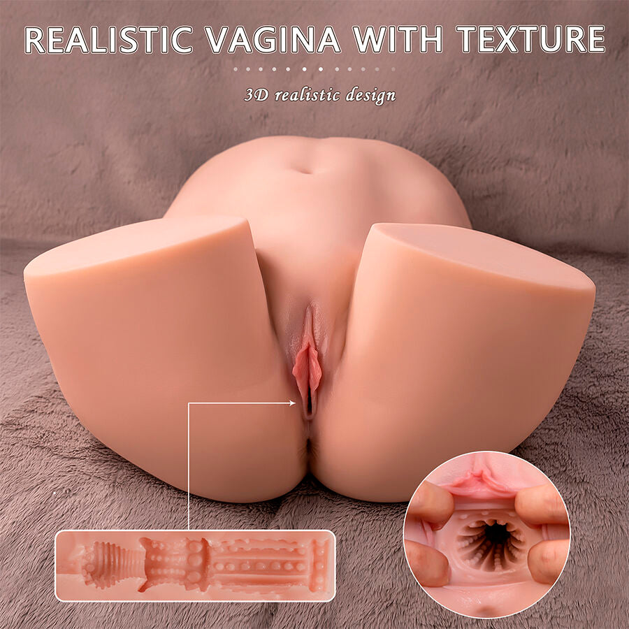 XISE - ETHEL MASTURBATEUR VAGIN RÉALISTE À POUSSÉE AVEC VIBRATIONS MULTI-POSITIONS
