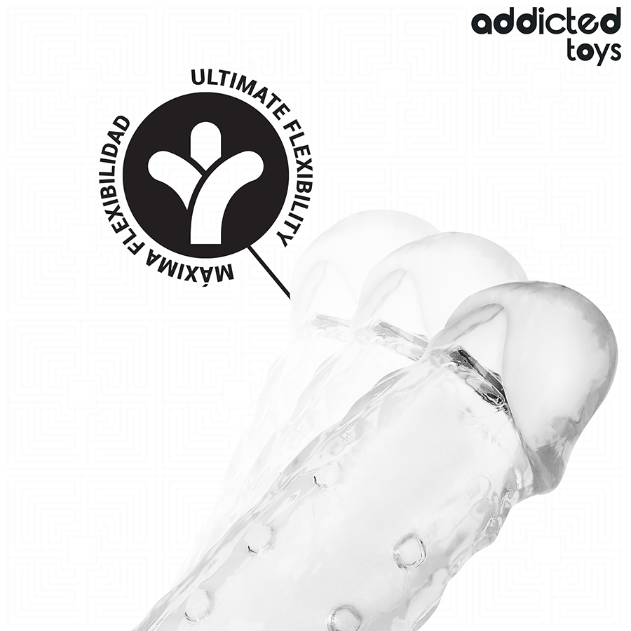 ADDICTED TOYS - EXTENSION DE PÉNIS TRANSPARENTE TAILLE S 23 CM
