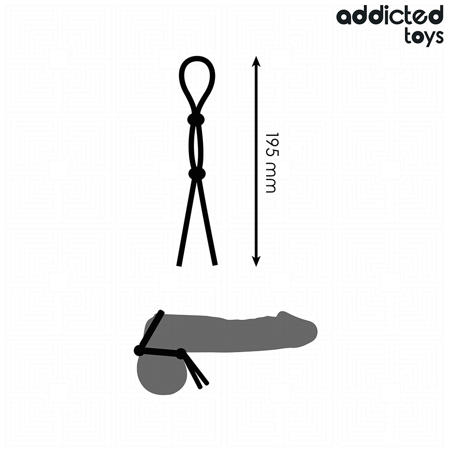 ADDICTED TOYS - CORDE EN SILICONE POUR LE PÉNIS À DOUBLE BOUCLE