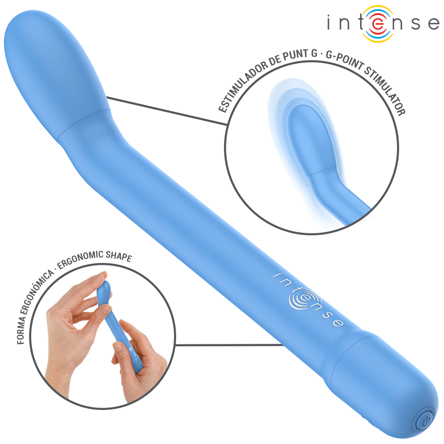 INTENSE - STIMULATEUR DE POINT G RECHARGEABLE KARLIE BLEU