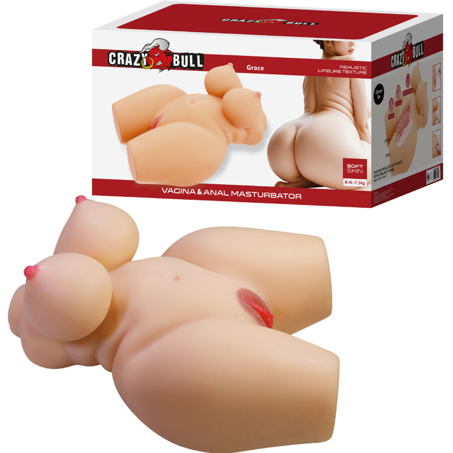 CRAZY BULL - GRACE TORSE FÉMININ RÉALISTE VAGIN ET ANAL 7,5 KG