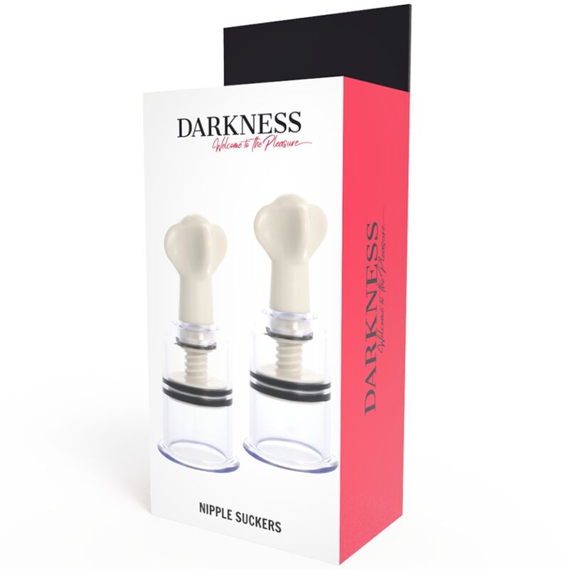 DARKNESS - ONDES STIMULANTES POUR TÉTONS TRANSPARENTS 5 CM DE DIAMÈTRE